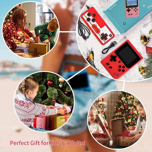 Handheld Game Console, 3.0-inch Retro Video Game Console, Upgraded with 400 Classic Games, 1020mAh Large Battery Capacity, USB Charging, Support TV Connection in Saudi Arabia