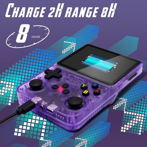 Handheld Game Console, 3.0-inch Retro Video Game Console, Upgraded with 400 Classic Games, 1020mAh Large Battery Capacity, USB Charging, Support TV Connection in Saudi Arabia