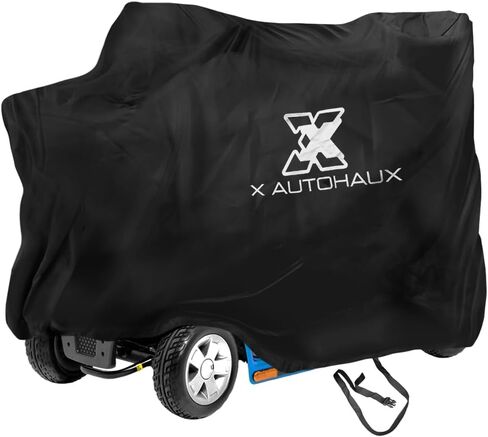 X AUTOHAUX Mobility Scooter Wheelchair Cover Waterproof Motorcycle Cover All Weather Outdoor Protection Oxford 55x26x36 inch in Saudi Arabia