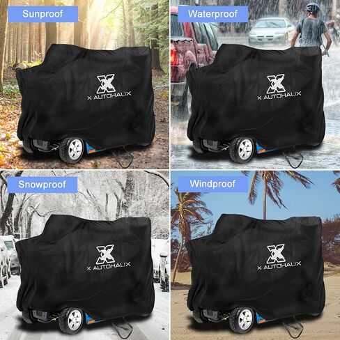 X AUTOHAUX Mobility Scooter Wheelchair Cover Waterproof Motorcycle Cover All Weather Outdoor Protection Oxford 55x26x36 inch in Saudi Arabia
