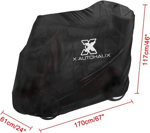 X AUTOHAUX Mobility Scooter Wheelchair Cover Waterproof Motorcycle Cover All Weather Outdoor Protection Oxford 55x26x36 inch in Saudi Arabia