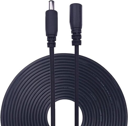 LONNKY 12V DC Extension Cord 33FT/10M,5.5mm x 2.1mm,Male to Female Power Cable,White DC Extension Cable,Used for CCTV Security Cameras,LED Strip in Saudi Arabia