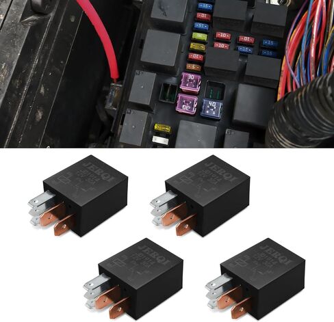 2PCS 5 Pin 12V 30A Relay، مفتاح مرحل السيارة، مرحل السيارات متعدد الأغراض، مرحل بدء التشغيل الأسود، مرحل الطاقة العالمي لملحقات استبدال السيارات بمحرك السيارة (5 دبابيس، قطعتان) in Kuwait