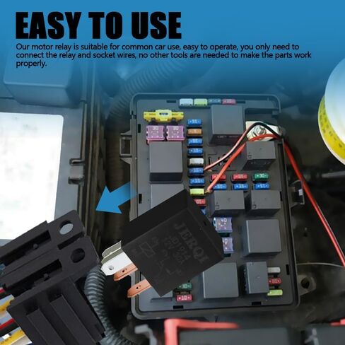 2PCS 5 Pin 12V 30A Relay، مفتاح مرحل السيارة، مرحل السيارات متعدد الأغراض، مرحل بدء التشغيل الأسود، مرحل الطاقة العالمي لملحقات استبدال السيارات بمحرك السيارة (5 دبابيس، قطعتان) in Kuwait