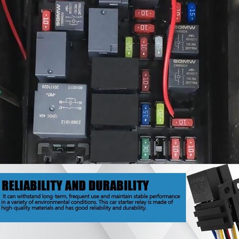2PCS 5 Pin 12V 30A Relay، مفتاح مرحل السيارة، مرحل السيارات متعدد الأغراض، مرحل بدء التشغيل الأسود، مرحل الطاقة العالمي لملحقات استبدال السيارات بمحرك السيارة (5 دبابيس، قطعتان) in Kuwait