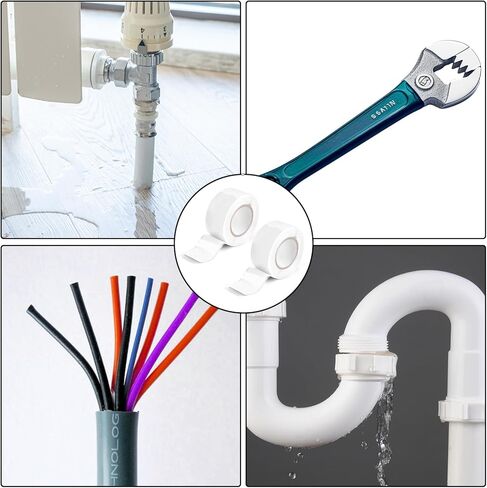 2 لفات من أشرطة السيليكون ذاتية الدمج، 1 بوصة × 10 قدم، شريط سيليكون ذاتي الغلق، شريط إصلاح خرطوم مقاوم للماء، شريط إصلاح الأنابيب، شريط إنقاذ لإصلاح تسربات الخراطيم/الأنابيب في حالات الطوارئ (أبيض) in Kuwait