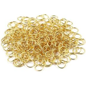 Aeyistry 100PCS Open Jump Rings Connectors for Earring Bracelet Necklace Chain Jewelry Making (10mm, Gold)