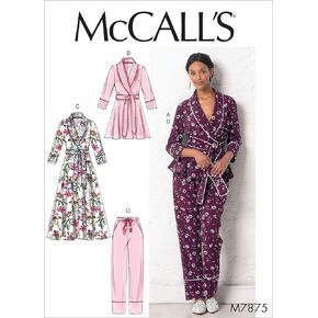 McCall Pattern McCall's Women's Pants, Belt, Robe, and Jacket, Sizes 4-14 Sewing Pattern, Plain