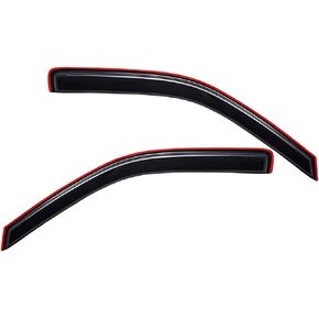 Lightronic WV192457 in-Channel Side Window Visor Deflector Vent Rain Guard, Dark Smoke, 2-Pieces Set, Fits 2004-2012 Chevrolet Colorado & GMC Canyon, Regular Cab