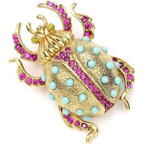 24k Gold Plated Made in New York Luxury Statement Bug Bee Fly Insect Color Crystal Swarovski Vintage Designer Brooch Pin Badge Anniversary Mother Gift