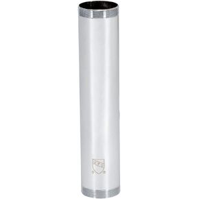 EZ-FLO 1-1/2 Inch x 12 Inch Heavy-Duty Threaded Tube, 17 Gauge, Chrome, 35113