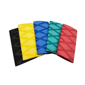 X Pattern 2:1 Heat Shrink Tubing Handle Grip Heat Shrink Tubing Fishing Rod Anti-Slip, Waterproof, Anti-Static Heat Shrink Tubing (35mm, Black, 1)