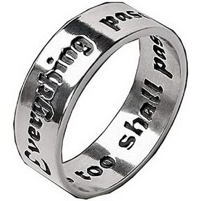 King Solomon's Daily Sterling Silver Ring 'Everything Passes. This Too Shall Pass'