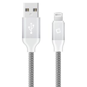 Lightning USB Charging Cable for iPhones, Braided Cable (Made for iPhone) Apple MFI Certified (10-FT Silver)