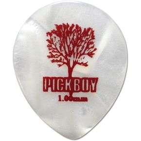 Pickboy Round Jazz, Pearl w/Tree, Pik Pak, 1.00mm, 10 picks