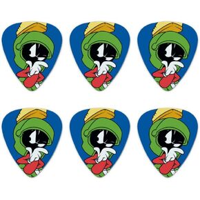 Looney Tunes Marvin The Martian Novelty Guitar Picks Medium Gauge - Set of 6