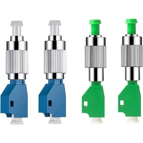 4PC FC Male to LC Female Adapter (2 UPC & 2 APC), Fiber Optic Connector for Visual Fault Locator & Fiber Tester Singlemode 9/125um Optical Adapter