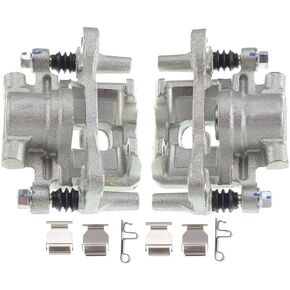 YHTAUTO Rear Disc Brake Calipers with Bracket Replacement for Patriot Compass 2007-2017, 200 2011-2014, Caliber, Avenger, Sebring, Lancer, Cirrus, Rear Driver Passenger Pair Caliper Assembly Set of 2