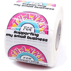 Cute Small Business Stickers,Funny Thanks for Supporting My Small Business Rainbow Business Stickers,Thank You Stickers,Packaging Stickers, Mail Envelopes Shipping Stickers for Small Business,500 PC in Kuwait