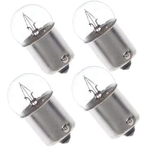 4x 24V 10W R10W G18 1156 Mini Single Contact Clear Glass Halogen Bulbs BA15S 67 89 97 1003 1141 2405 5007 5008 631 7506 P21W S25 for DC 24V cars, Outdoor Landscape, RV Interior Lamp, Boat etc.