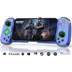 Koiiko Wireless Controller for iPhone/Android/PC/iPad/Tablet/Appl Arcade MFi Games/Switch, Support Streaming on PS/Xbox/PC Console, Cloud Gaming Gamepad Joystick - Turbo/Dual Motors Black