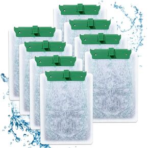 8 Pack Filter Cartridges Compatible with Tetra Whisper Bio-Bag Filters Medium Replacement Filter Cartridges for Whisper ReptoFilter and 10i / IQ10 / PF10