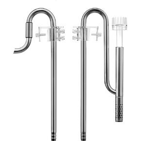 Metal Lily Pipe Surface Skimmer Steel Stainless Inflow Outflow for Aquarium Planted Tank (17mm for 16/22mm (5/8'') Tube)