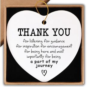 Thank You Gift for Women Friend Ornament Keepsake Sign Heart Plaque Thank You Being a Part of My Journey Appreciation Gifts for Women Men Coworker Boss Friend