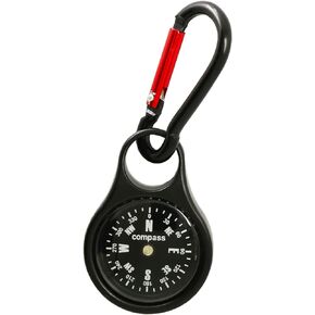 Keychain Compass,Portable Mini Compass,Metal Carabiner Compass,Survival Compass for Outdoor Comping Travling Mountaineering Hiking