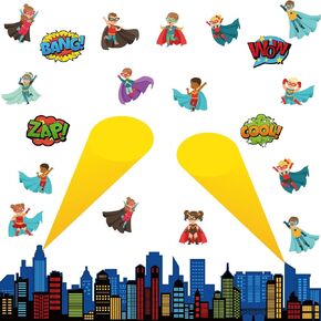 Super Theme Hero Classroom Decor Super Theme Hero Classroom Bulletin Board Decorations Super Theme Hero Sayings School Bulletin Board Set Hero Theme Cutouts Decor in Saudi Arabia