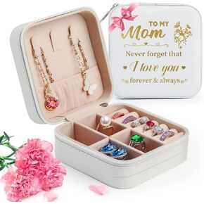Winzwon Mothers Day Gifts for Mom Grandma Travel Jewelry Case Birthday Gifts for Mother Granny Mom Travel Accessores Jewelry Box Personalised Presents for New Mom,Mother in Law from Daughter Son