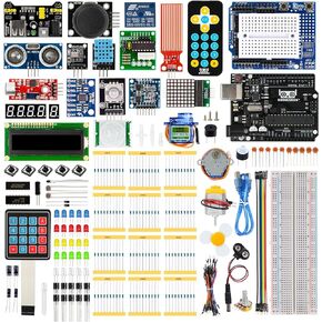 Uno R3 The Best Starter Kit with More Components, Board and Tutorials Included, Compatible with Arduino IDE. More Than 36 Types of Items (+70units). for Starter and Advanced Users. in Saudi Arabia