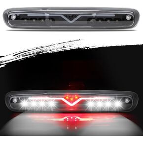 3rd Brake Light Fit For Chevrolet 2007-2014 For GMC 2007-2014 For Hummer 2009-2010 Rear High Mount Stop Lamp Cargo Light (Black Housing Smoke Lens)