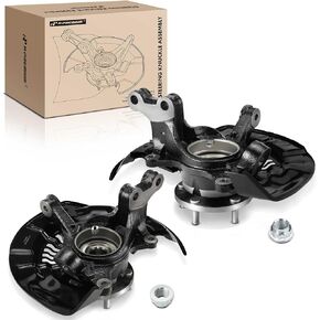A-Premium 2X Front Steering Knuckle & Wheel Bearing Hub Assembly Compatible with Toyota Highlander 2008-2017 & Lexus RX350 2010-2015, RX450h 2010-2015, Replace # 432120E010, 90369A0002