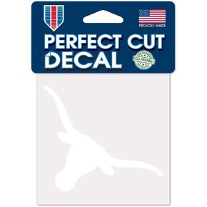 Wincraft NCAA Texas Longhorns 4x4 Perfect Cut White Decal, One Size, Team Color