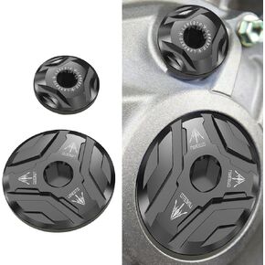 2PCS Engine Crankcase Cover Plugs Kit Compatible with Yamaha Raptor 700 700R YFM700 R (Black) in Saudi Arabia