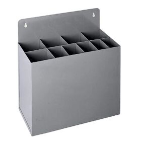 Durham 381-95 Gray Cold Rolled Steel Large Key Stock Rack, 12-1/4" Width x 12" Height x 6-1/4" Depth