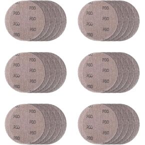 5 Inch Sanding Disc Hoop and Loop Mesh Abrasive Dust Free Anti-Blocking Net Sandpaper 30 Pieces 80 Grit Sanding Sheets for Drywall Sander,Auto Body, Wood, Metal