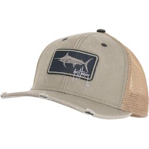 قبعة Guy Harvey للرجال من Chambray Trucker، رقعة Dove/Billfish in Kuwait