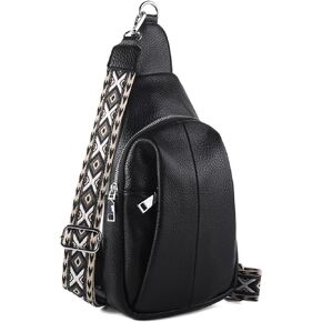 Crossbody Bags for Women,Sling Bag for Women,Fanny Packs Chest Bag for Work Travel Leather Sling Backpack