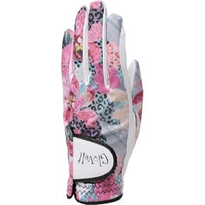 Glove It Ladies Golf Glove - Lightweight and Soft Cabretta Leather Golf Glove for Womens, Features UV Protection - Orchid Cheetah