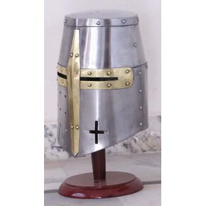Medieval Templar Crusader Knight Armor Helmet.