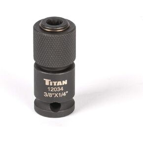 Titan 12034 3/8-Inch Drive to 1/4-Inch Hex Drive Quick Change Adapter