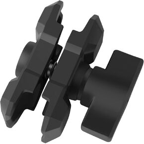 Short Double Socket Arm Compatible with RAM Mounts and Other B Size 1'' Ball Phone Holder (Length 2.4'', Aluminum Alloy Material)