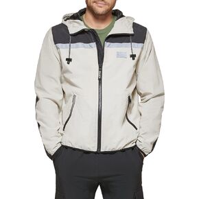 DKNY Men's Active Reflective Colorblock Windbreaker