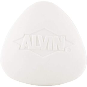 Alvin, White Triangular Pencil Erasers Pack, Latex-Free, Ideal for Geometry, Drafting, and Engineering, Drawing, Architecture, and Art - Box of 15