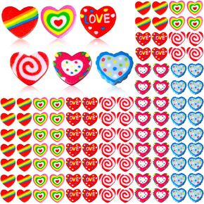 500 Pieces Mini Heart-Shaped erasers for Valentine's Day Gift erasers, Valentine's Day Gift erasers, Novelty Awards, School prizes, Mini erasers for Party Gift Bags Candy Bags classrooms