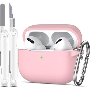 غطاء حافظة MHYALUDO Airpods Pro الجيل الأول، حافظة واقية مقاومة للصدمات من مادة TPU الشفافة الناعمة من الدرجة العسكرية مع قلم تنظيف لحقيبة شحن Apple Airpods Pro 2019، أخضر شفاف in Kuwait