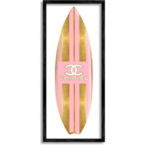 شعار Stupell Industries Pink Glam Stripes المصمم على الموضة لركوب الأمواج، تصميم مادلين بليك