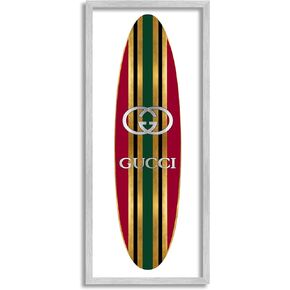 Stupell Industries Red Green Designer Logo Surfboard Fashion Motif, Design by Madeline Blake
